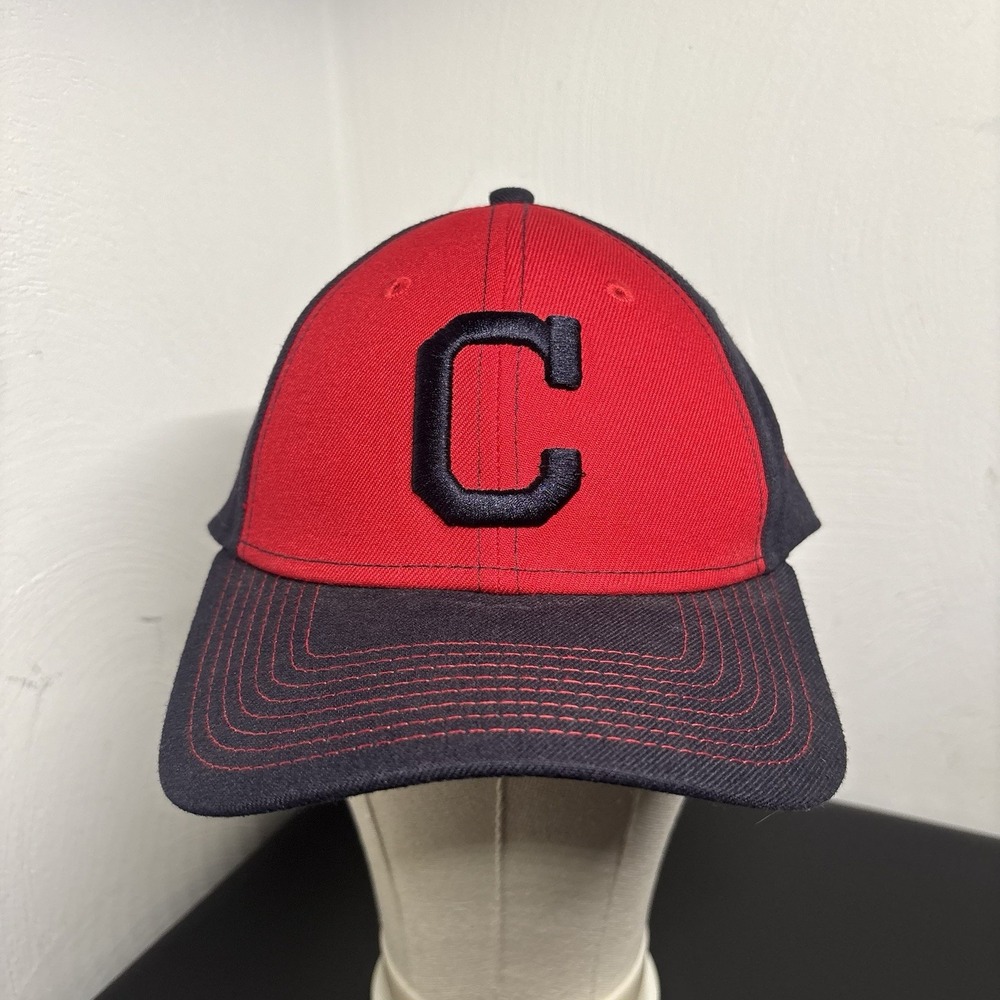 Cleveland Indians Hat MLB New Era 9Forty OSFM Snapback Baseball Cap Red/Navy